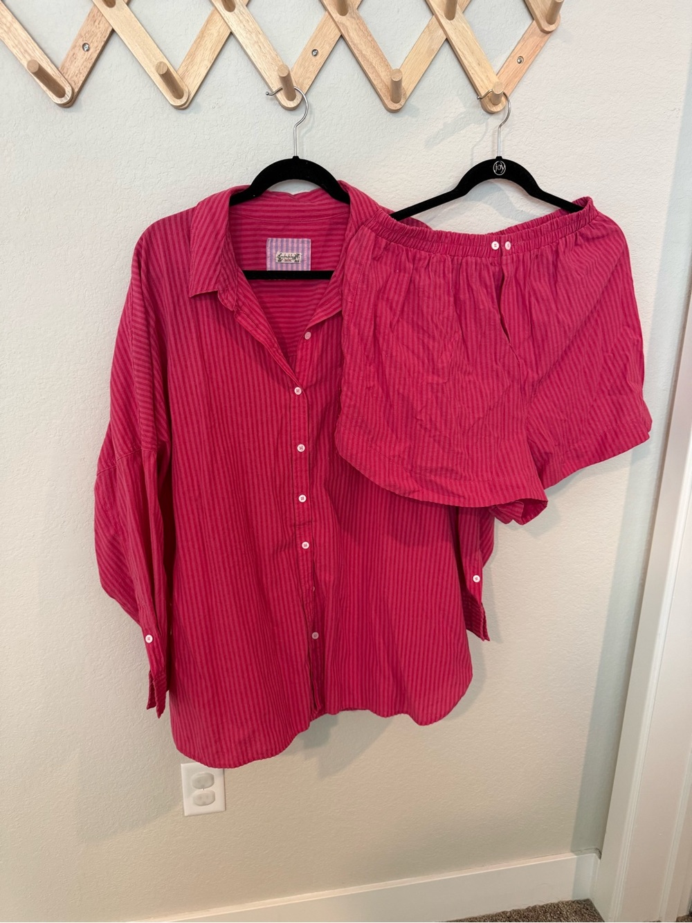 FREE PEOPLE Intimately Button Up Shorts Matching Set - Picture 1 of 3